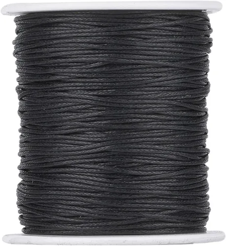Miniatura 24 de Cordón de algodón encerado de 100 yardas, hilo de algodón trenzado naranja oscuro, cuerda de cuentas trenzada, cuerda para collar, pulsera, collar