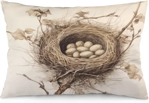 Miniatura 14 de Funda de almohada rústica de 12 x 20 pulgadas, diseño de cabaña en el bosque, súper suave, funda de cojín impresa de doble cara, funda de almohada