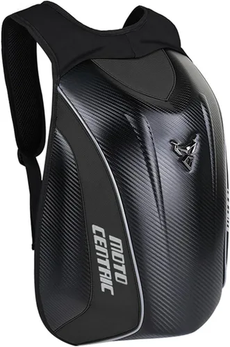 Mochila para motocicleta mjmoto, impermeable, de gran capacidad, de fibra de carbono, mochila para ciclista, de carcasa rígida, reflectante, maleta