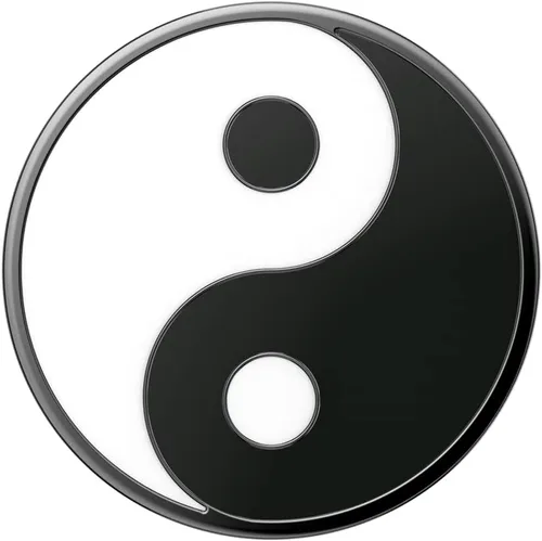 Miniatura 5 de Agarre para teléfono PopSockets con soporte expansible, agarre adhesivo, esmaltado - Yin Yang