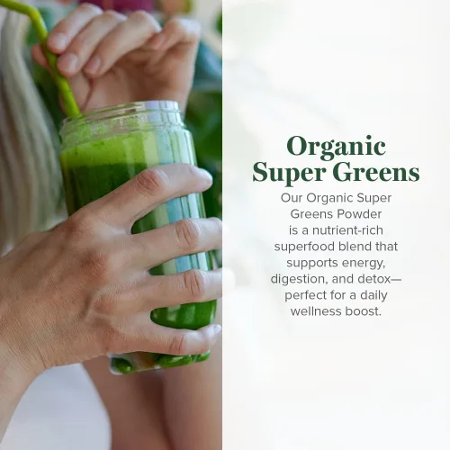 Miniatura 2 de Global Healing Organic Super Greens Powder Blend - Mezcla de Polvo de Superalimentos Verdes Orgánicos con 15 Brotes Enteros Crudos - Deliciosa