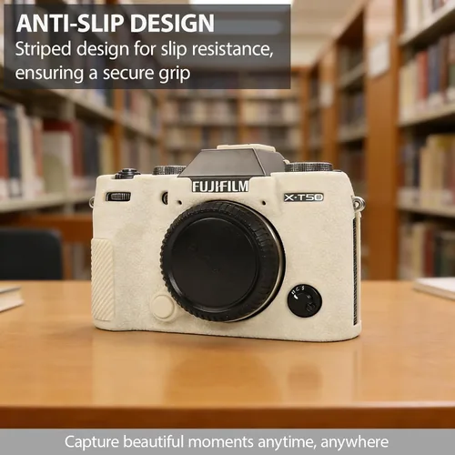 Miniatura 3 de Funda para cámara corporal Fujifilm X-T50, piel, arañazos, manga ligera, funda protectora de goma de silicona suave Fuji XT50 para accesorios