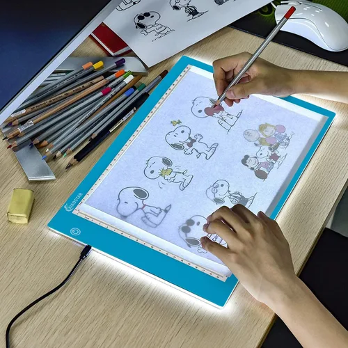 Miniatura 9 de XIAOSTAR Caja de luz para dibujo, pizarra de trazado con cable de carga tipo C y brillo ajustable para artistas, animación, dibujo, bocetos
