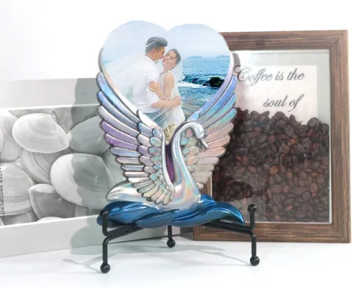 Miniatura 6 de Moldes de resina grandes, molde de silicona con corazón de cisne, moldes para marcos de fotos, molde de resina epoxi en forma de corazón