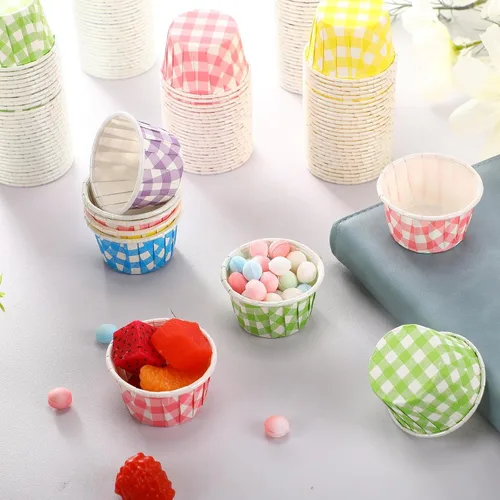 Miniatura 4 de Nuogo 500 vasos desechables de 1.5 onzas para soufflé, mini vasos de papel para muestra de condimentos pequeños para salsa de tomate, sacramento