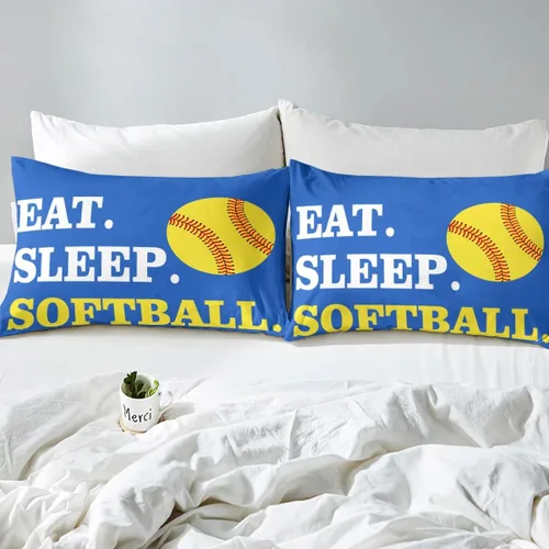 Miniatura 123 de Feelyou Juego de sábanas de béisbol para niños, juego de sábanas con temática deportiva de pelota, tamaño individual, para niños, adolescentes