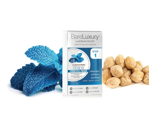 Miniatura 10 de Morgan Taylor BareLuxury - Paquetes completos de pedicura y manicura de 4 pasos (lavanda y salvia), kit de spa para manos y pies en 4 paquetes, kit