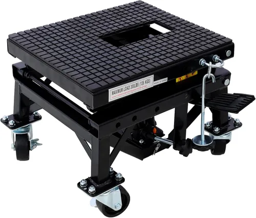 Miniatura 4 de 300LBS Hidráulica Motocicleta Scissor Jack Mesa Elevadora, 13.4-36.2" (negro)