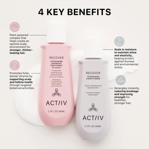 Miniatura 3 de ACTIIV Recover Travel Duo para mujer Apoya la apariencia de un cabello más completo y saludable, a base de plantas, seguro para el color, vegano