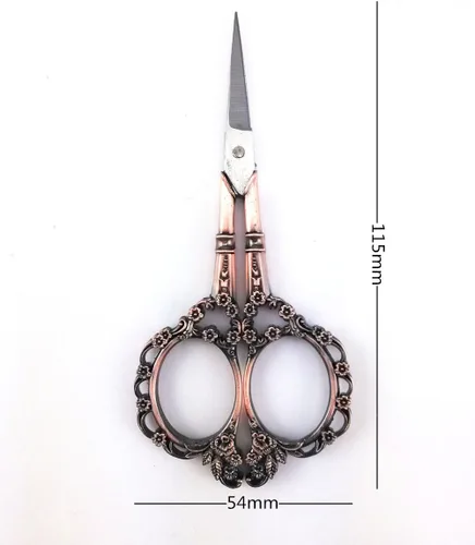 Miniatura 2 de Yueton - Tijeras de bordado de costura estilo europeo vintage (cobre)