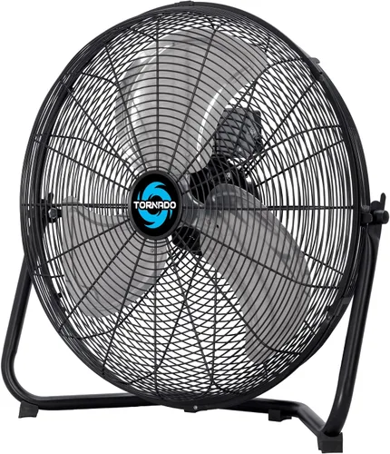 Miniatura 10 de Tornado - Ventilador de tambor metálico de 24" de alta velocidad, 7700 CFM, 3 velocidades, resistente para uso industrial y comercial, motor de 1/3