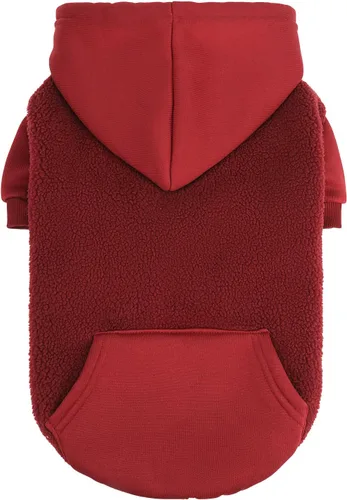 Miniatura 8 de PUPTECK Sudadera con Capucha para Perro Sudadera para Cachorro Suéter Cálido para Perro Ropa de Invierno Abrigos para Clima Frío para Perros Negro