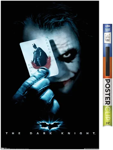 Miniatura 16 de Trends International Póster de pared de la película de DC Comics, The Dark Knight, The Joker with Batman, 22.375 x 34 pulgadas, versión enmarcada