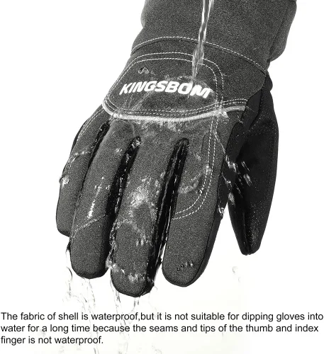 Miniatura 3 de KINGSBOM -Guantes térmicos impermeables y resistentes al viento de 40 - Guantes térmicos Thinsulate 3M Thinsulate para pantalla táctil de invierno