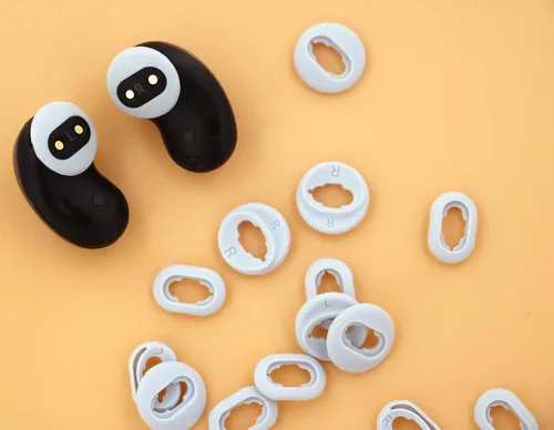 Miniatura 7 de Galaxy Buds - Juego de 8 pares de almohadillas de goma de silicona de repuesto, tallas S/L, 2 tamaños, de goma de silicona, puntas de ala, Mystic