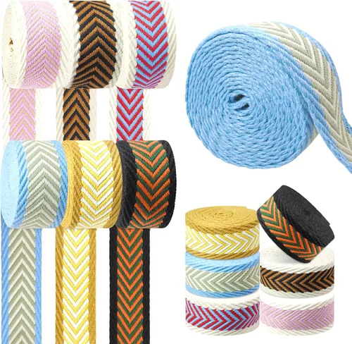 Miniatura 15 de 6 rollos de correas de nailon bohemio de 1.5 pulgadas, correas para bolso, correas para mochilas, correas de nailon con patrones para cinturón