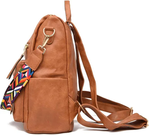 Miniatura 6 de Mochila de moda para mujer Bolsas de diseño multiusos Bolsa de hombro de cuero sintético Bolsa de viaje