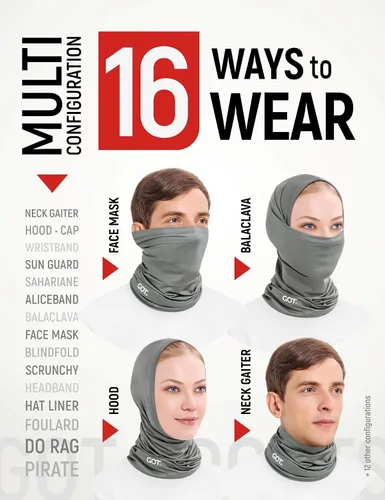 Miniatura 4 de GOT Sports Polaina refrescante para el cuello, máscara facial de pesca UPF 50+ para hombres y mujeres, termorregulación y protección solar UV