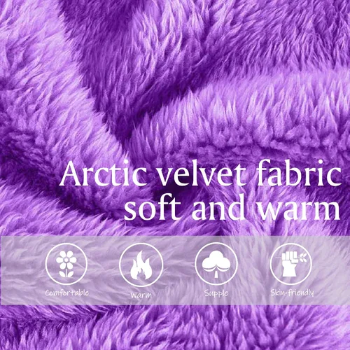 Miniatura 4 de Inner Wish Womens Plush Fleece Robe, Cozy Warm Bathrobe Fuzzy Female Spa Robe With Pockets