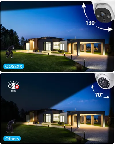 Miniatura 3 de OOSSXX (4K HD y ángulo ultra amplio de 130°) Audio bidireccional 8MP Cámaras IP domo PoE cableadas para sistema de cámaras de seguridad del hogar al