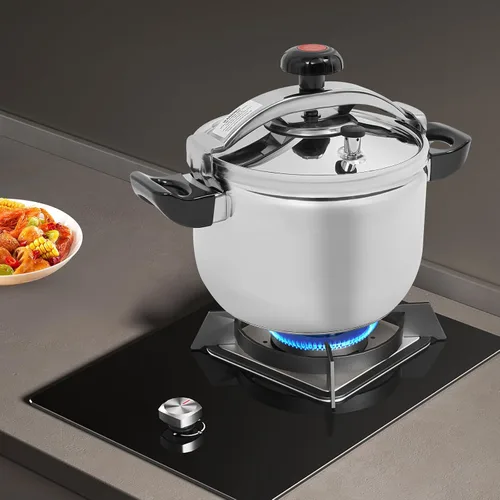 Miniatura 2 de Olla de presión de acero inoxidable de 11.6 cuartos de galón, lata a presión de gran capacidad, olla de presión comercial tipo abrazadera, válvulas