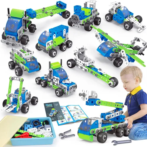 Miniatura 10 de Juguetes eléctricos STEM 10 en 1 para niños de 5, 6, 7, 8, 9 años, regalos de cumpleaños, juguetes educativos de construcción para niños de 4 a 8