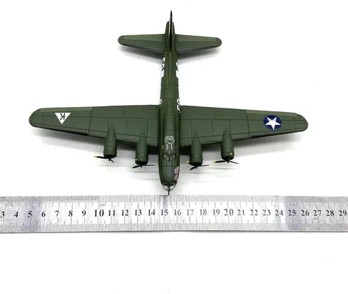 Miniatura 8 de DAGIJIRD B-17 Bomber 1/144 Escala Diecast Display Modelo Fighter Militar Avión Modelo con Soporte para Colección Regalo