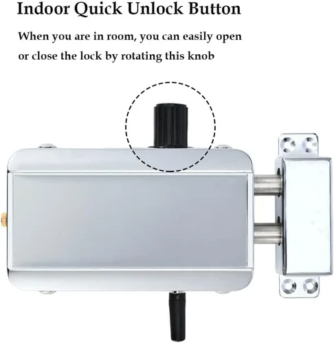 Miniatura 3 de Cerrojo electrónico, control remoto, antirrobo, seguridad para el hogar, sin llave, cerradura de puerta oculta inteligente con 4 controles remotos