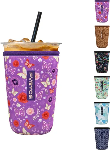 Miniatura 110 de Fundas de neopreno reutilizables aisladas para café helado, fundas para tazas de café helado, fundas para bebidas heladas y calientes