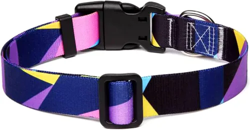 Miniatura 57 de Mercano Collar ajustable para perro, patrones de diseño especial, nailon suave, cómodo y resistente, collar para mascotas para perros pequeños