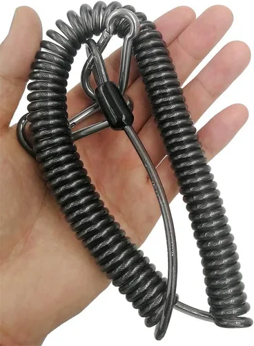 Miniatura 2 de 118 pulgadas de acero inoxidable dentro de la herramienta de pesca en espiral cordón cuerda de protección para caña de pescar de mar
