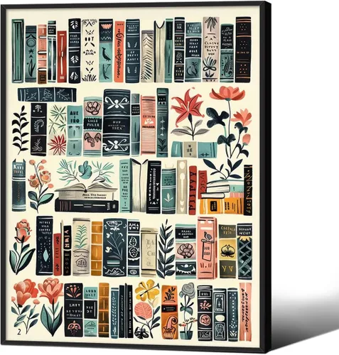 Miniatura 18 de Haitunone Arte de Pared de Lectura Femenina Victoriana Academia Oscura Libros Melancólicos Póster Pintura al Óleo Antigua Impresiones en Lienzo