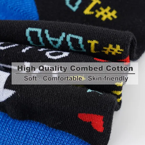 Miniatura 5 de BONANGEL Dad Socks Mens Funny Novelty Crazy Funky Socks Best Gifts for Fathers Day Birthday Christmas from Daughter Son