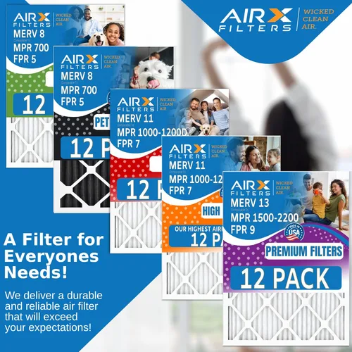 Miniatura 5 de Filtro de aire de 10 x 10 x 1 pulgadas con clasificación MERV 8, paquete de 12 filtros de horno comparables a MPR 700 y FPR 5, fabricado en Estados
