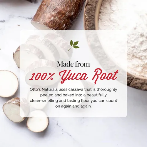 Miniatura 10 de Harina de yuca de Otto's Naturals, sin granos, harina para hornear sin gluten - hecho de raíz 100% de yuca – Certificado Paleo y sustituto de harina