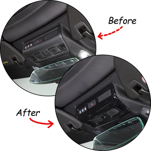 Miniatura 2 de Daeiclru Cubierta de luz de lectura superior para automóvil, compatible con Chevrolet Corvette C8 2020-2023, accesorios de cubierta de lámpara
