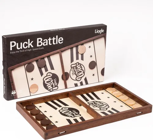 Miniatura 5 de Juego de disco de cabestrillo – Juego de mesa de madera maciza de 16.5 pulgadas, lujoso juego de disco de eslinga para noches familiares o fiestas