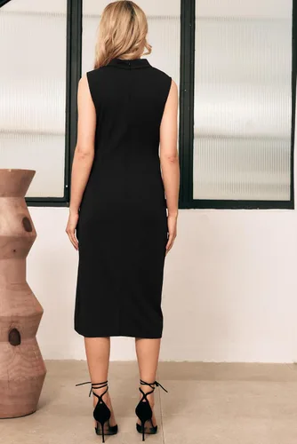 Miniatura 3 de Maacie Vestido de maternidad formal bodycon cruzado frontal vestido casual de embarazo