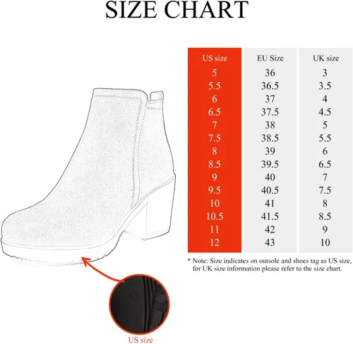 Miniatura 3 de DREAM PAIRS Women's Ankle Boots Chunky Heel Platform Fall Heeled Short Booties Shoes