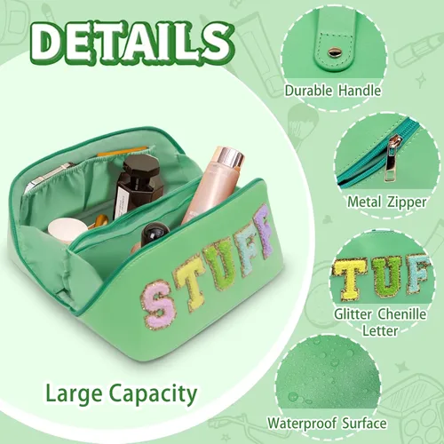 Miniatura 5 de Buffalo Plaid Tote Bag Clutch Bag for womens with Buffalo Makeup Cosmetic Bag Claus tote Set Verde