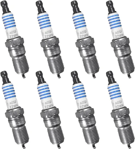 Miniatura 6 de MAS Juego de 8 bobinas de encendido amarillas, botas curvadas DG508 y 8 bujías Motorcraft Platinum SP479 compatibles con Ford F150 F250 Super Duty