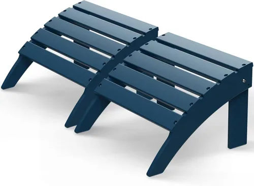 Miniatura 13 de GREENVINES Adirondack-Ottoman Plástico HDPE Reposapiés para exteriores Todo tipo de clima Reposapiés Taburete para pies Negro para Agua
