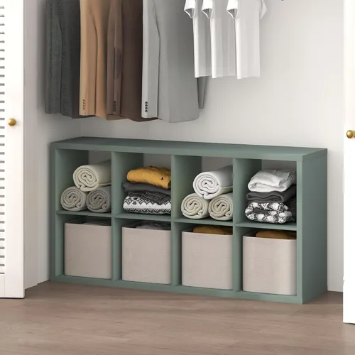 Miniatura 8 de Furinno Organizadores de armario cúbicos y almacenamiento, organizador de armario de 8 cubos, estante abierto para almacenamiento de armario, marco