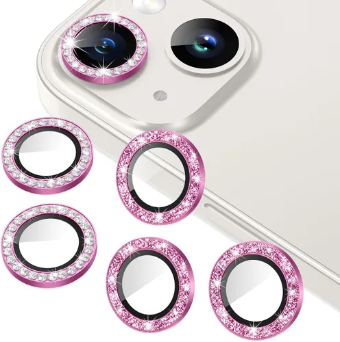 Miniatura 58 de AGVEE Paquete de 6 protectores de lente de cámara para iPhone 14 Pro de 6.1 pulgadas/14 Pro Max de 6.7 pulgadas, con diamantes brillantes y anillo