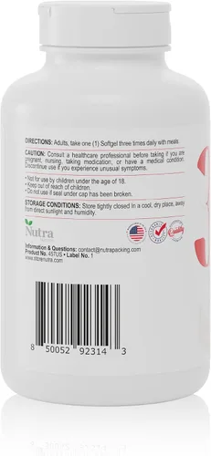 Miniatura 9 de Aceite de pescado Omega 3 1200 mg - 360 mg de ácidos grasos omega-3 - Apoya la salud cardíaca y circulatoria - Suplemento de aceite de pescado