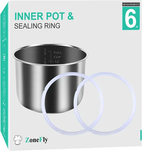 Miniatura 8 de Olla a presión XL de 6 cuartos de repuesto, olla interior de acero inoxidable compatible con olla a presión de 6 cuartos PPC770 PPC771 PPC770-1 PRO