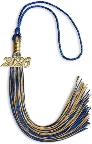 Miniatura 18 de Endea Graduation - Borla de doble color mixto con fecha dorada (negro/dorado antiguo, 2021)