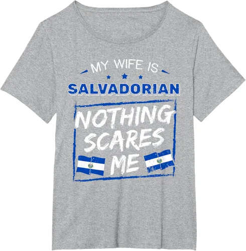 Miniatura 74 de Camiseta con la bandera de raíces salvadoreñas de El Salvador My Wife Is Salvadoran Roots, Negro