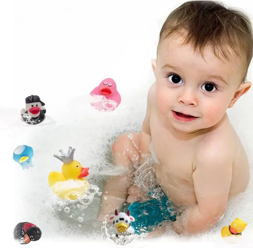 Miniatura 5 de XY-WQ Paquete de 100 patos de goma para Jeeps Ducking, pato flotante a granel de 2.3 pulgadas para niños, surtido de juguetes de baño para bebés