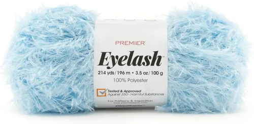 Miniatura 7 de Premier Yarns Hilo de pestañas, hecho de poliéster, hilo voluminoso para ganchillo y tejido, perfecto para juguetes y detalles decorativos, carbón